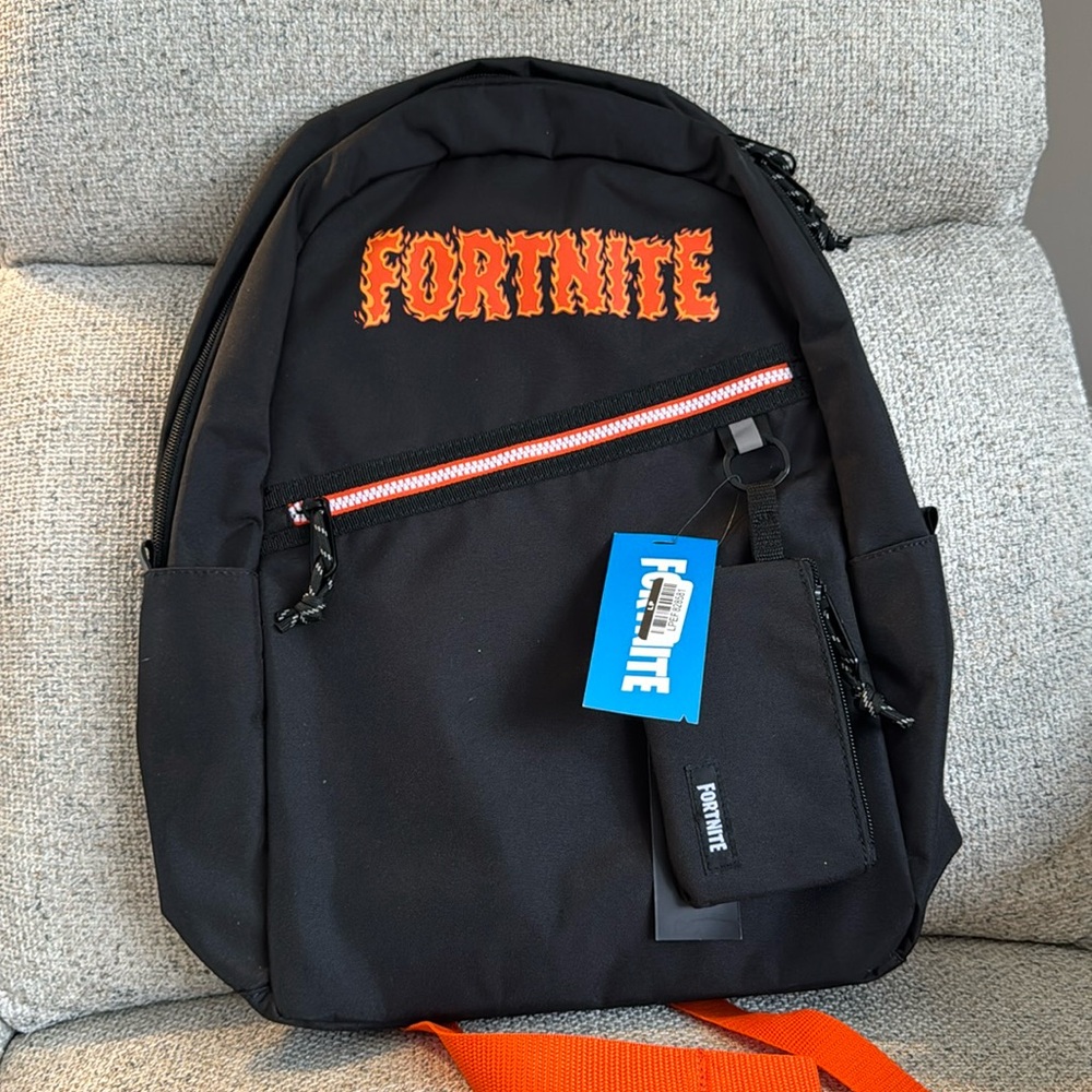 Fortnite Backpack New With Tags! Laptop Sleeve, comfort padding and a pouch!